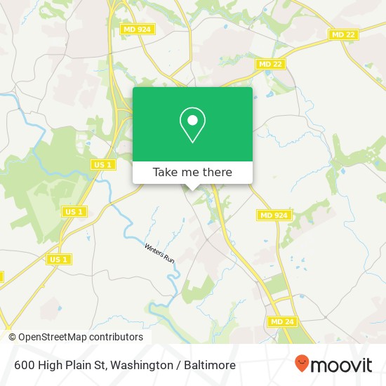 600 High Plain St, Bel Air, MD 21014 map