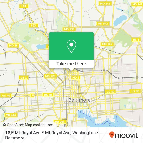 18,E Mt Royal Ave E Mt Royal Ave, Baltimore, MD 21202 map