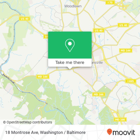 Mapa de 18 Montrose Ave, Catonsville, MD 21228