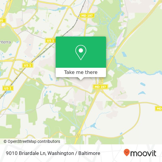 Mapa de 9010 Briardale Ln, Laurel, MD 20708