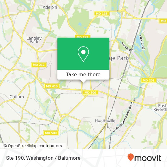 Mapa de Ste 190, 6525 Belcrest Rd Ste 190, Hyattsville, MD 20782, USA