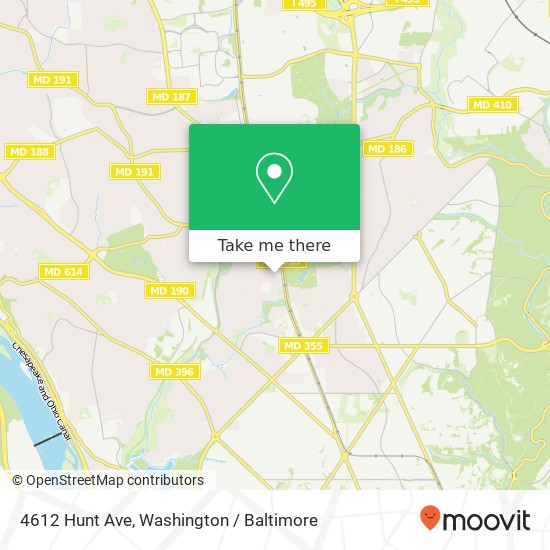 Mapa de 4612 Hunt Ave, Chevy Chase, MD 20815