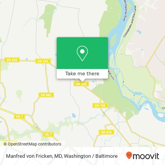 Mapa de Manfred von Fricken, MD, 9320 Georgetown Pike
