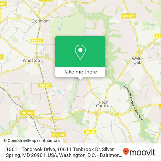 10611 Tenbrook Drive, 10611 Tenbrook Dr, Silver Spring, MD 20901, USA map