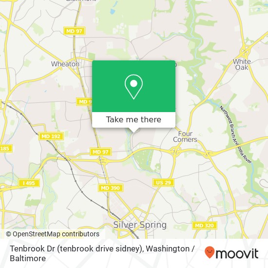 Tenbrook Dr (tenbrook drive sidney), Silver Spring, MD 20901 map