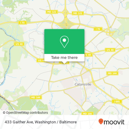 Mapa de 433 Gaither Ave, Catonsville, MD 21228