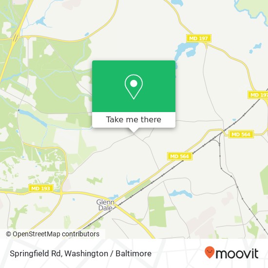 Springfield Rd, Glenn Dale, MD 20769 map