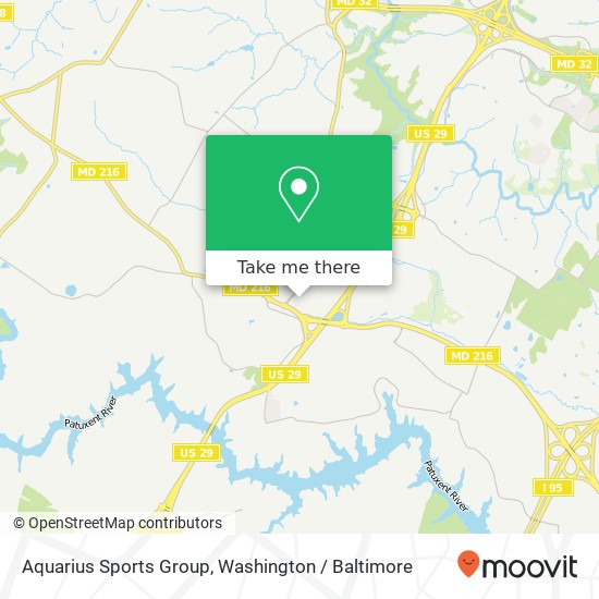 Aquarius Sports Group, 8171 Maple Lawn Blvd map