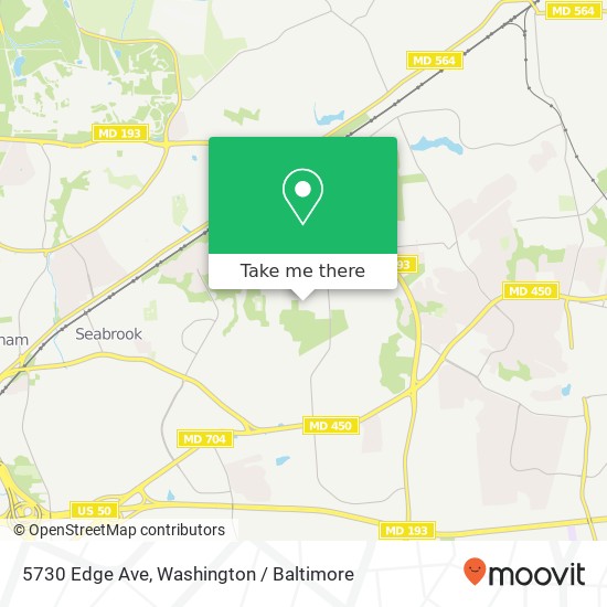 Mapa de 5730 Edge Ave, Lanham, MD 20706