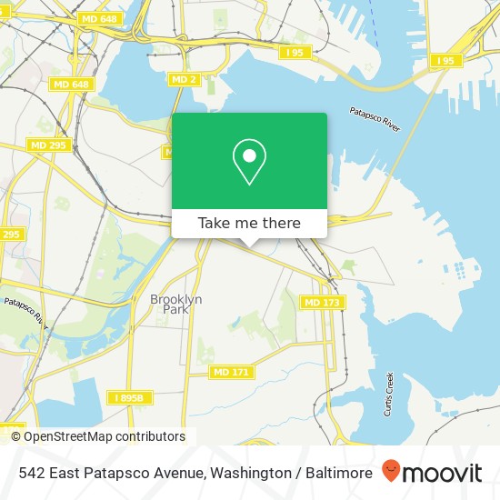 542 East Patapsco Avenue, 542 E Patapsco Ave, Brooklyn, MD 21225, USA map