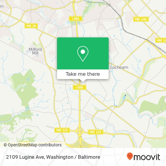 Mapa de 2109 Lugine Ave, Gwynn Oak, MD 21207