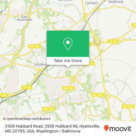 Mapa de 3508 Hubbard Road, 3508 Hubbard Rd, Hyattsville, MD 20785, USA
