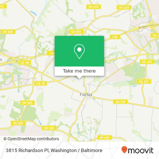 Mapa de 3815 Richardson Pl, Fairfax, VA 22030