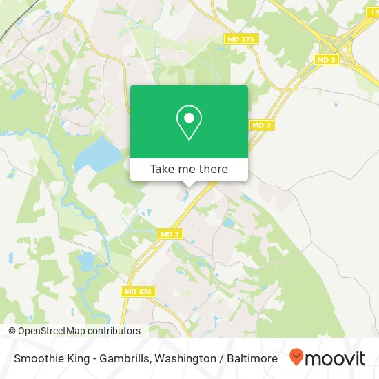 Mapa de Smoothie King - Gambrills, 1316 Main Chapel Way