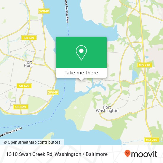 1310 Swan Creek Rd, Fort Washington, MD 20744 map