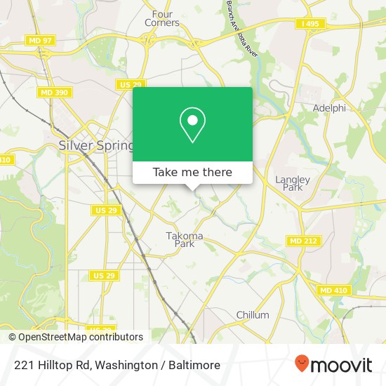 221 Hilltop Rd, Silver Spring, MD 20910 map