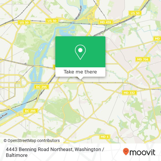 4443 Benning Road Northeast, 4443 Benning Rd NE, Washington, DC 20019, USA map