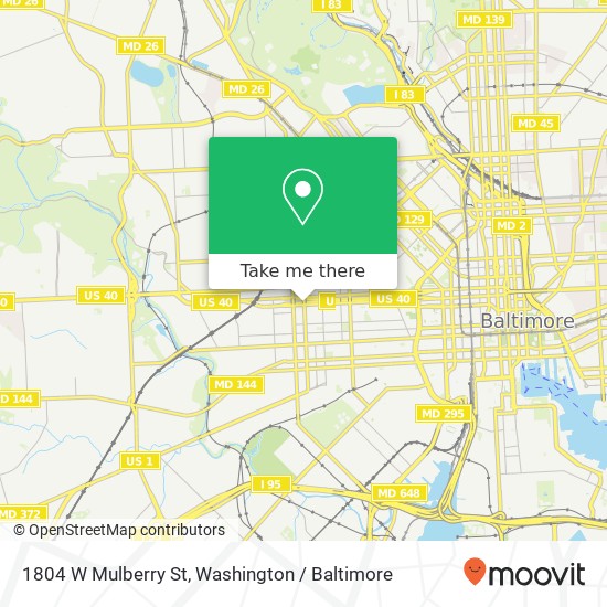 1804 W Mulberry St, Baltimore, MD 21223 map