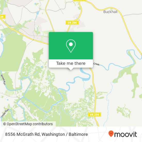 Mapa de 8556 McGrath Rd, Manassas, VA 20112