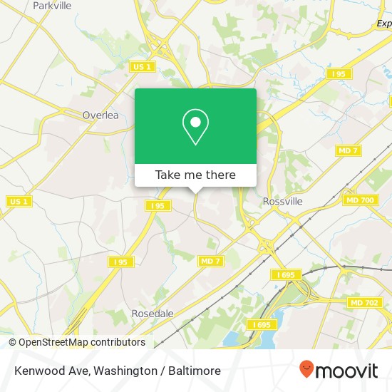 Kenwood Ave, Rosedale, MD 21237 map