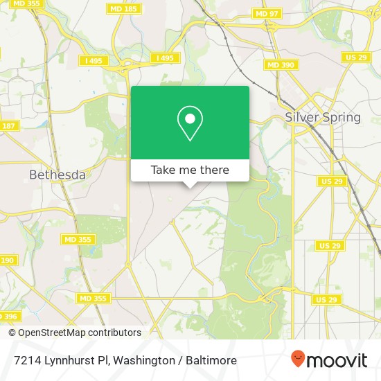 Mapa de 7214 Lynnhurst Pl, Chevy Chase, MD 20815