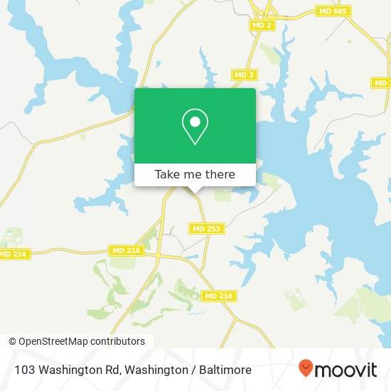 Mapa de 103 Washington Rd, Edgewater, MD 21037