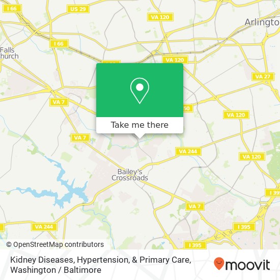 Kidney Diseases, Hypertension, & Primary Care, 611 S Carlin Springs Rd map