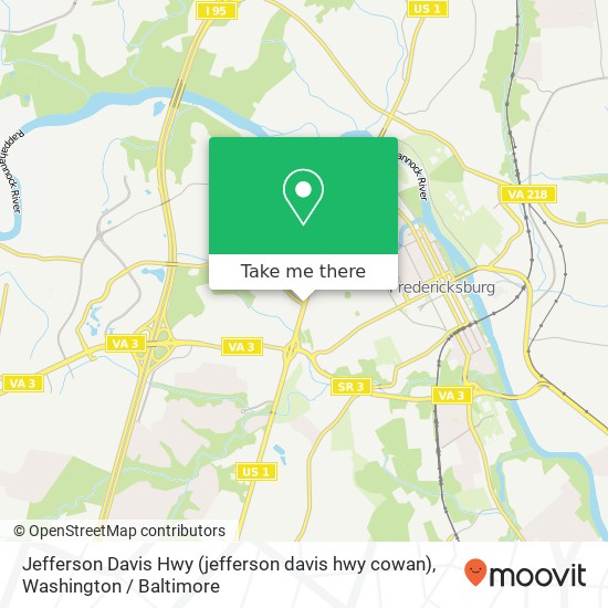 Jefferson Davis Hwy (jefferson davis hwy cowan), Fredericksburg, VA 22401 map