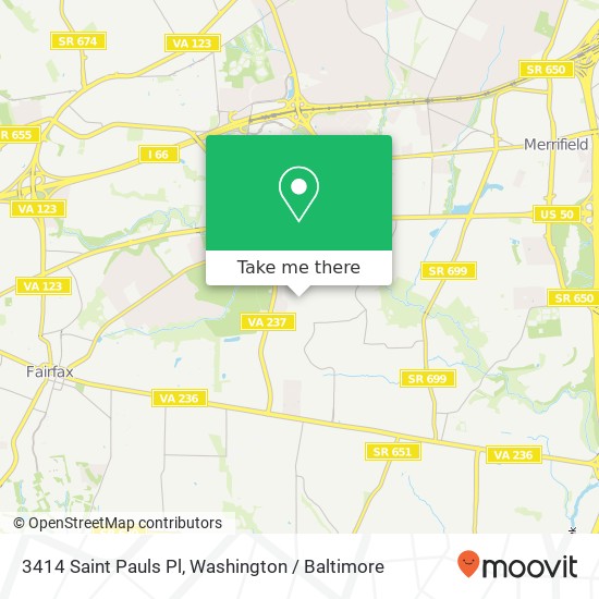 3414 Saint Pauls Pl, Fairfax, VA 22031 map