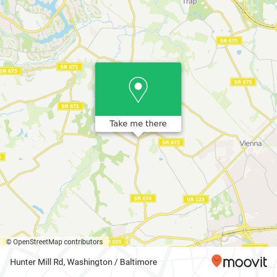 Mapa de Hunter Mill Rd, Vienna, VA 22181