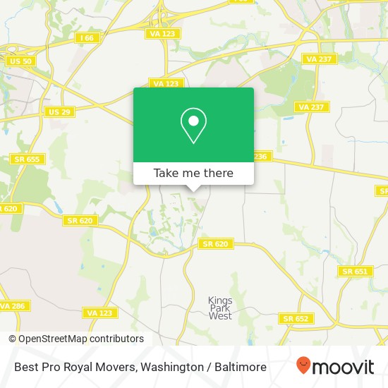 Mapa de Best Pro Royal Movers, 4301 Beaumont Ct