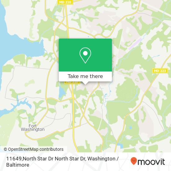 Mapa de 11649,North Star Dr North Star Dr, Fort Washington, MD 20744