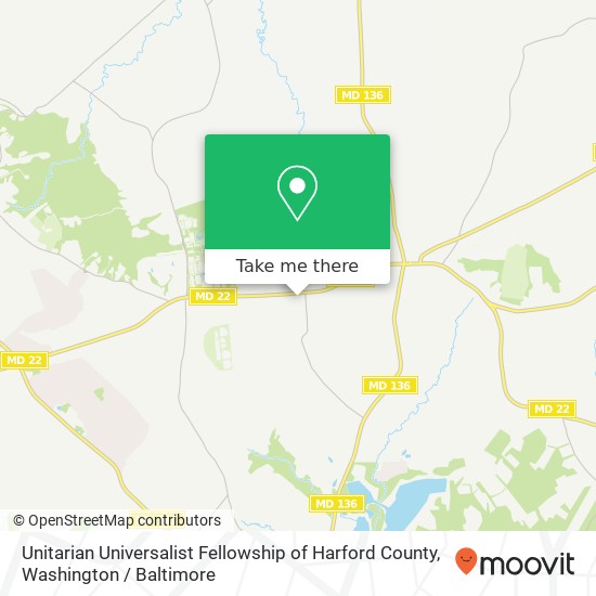 Mapa de Unitarian Universalist Fellowship of Harford County, 2515 Churchville Rd