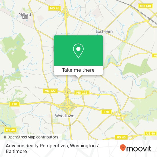 Advance Realty Perspectives, 1826 Woodlawn Dr map