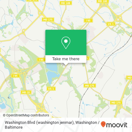 Mapa de Washington Blvd (washington jenmar), Jessup, MD 20794