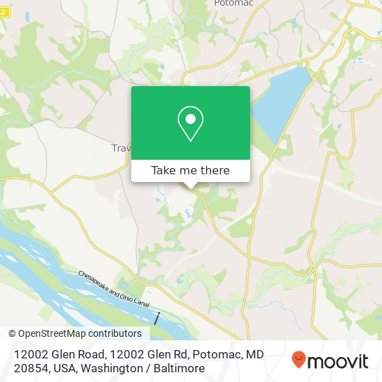 12002 Glen Road, 12002 Glen Rd, Potomac, MD 20854, USA map