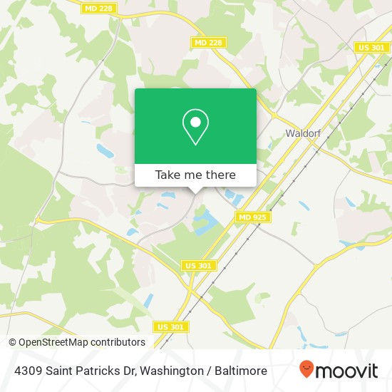 Mapa de 4309 Saint Patricks Dr, Waldorf (SAINT CHARLES), MD 20603