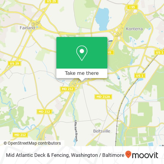 Mapa de Mid Atlantic Deck & Fencing, 11600 Montgomery Rd