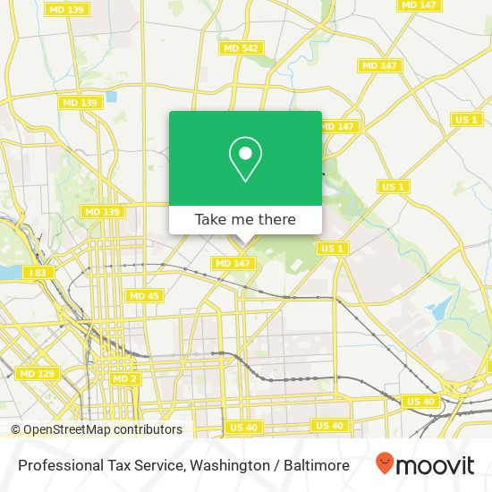 Professional Tax Service, 2838 Harford Rd map