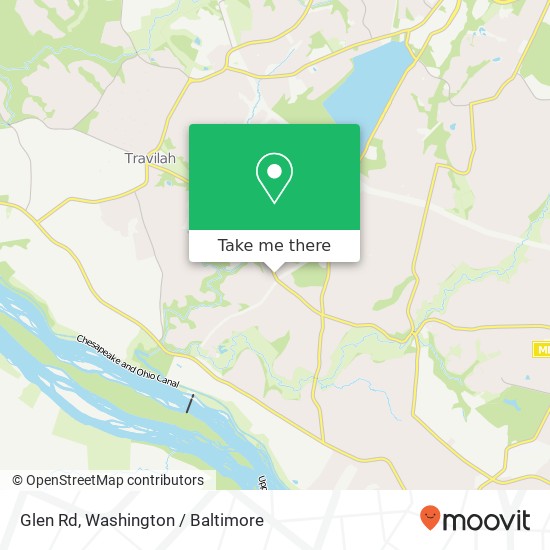 Mapa de Glen Rd, Potomac, MD 20854