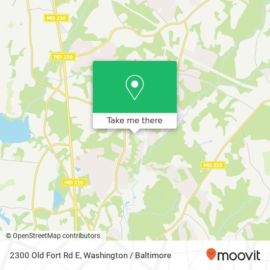 Mapa de 2300 Old Fort Rd E, Fort Washington (FORT WASHINGTON), MD 20744
