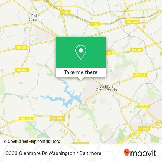 3333 Glenmore Dr, Falls Church, VA 22041 map