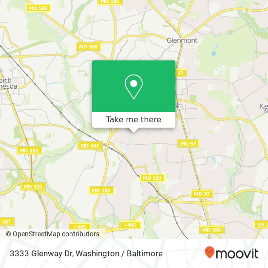 3333 Glenway Dr, Kensington, MD 20895 map