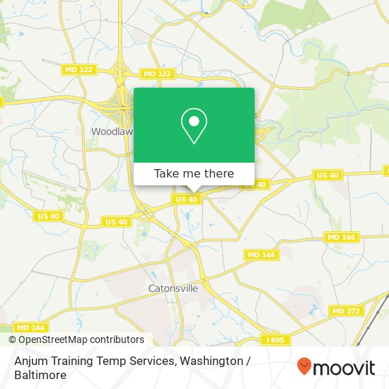 Mapa de Anjum Training Temp Services, 5602 Baltimore National Pike