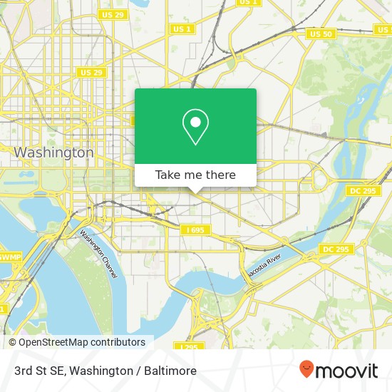 Mapa de 3rd St SE, Washington, DC 20003