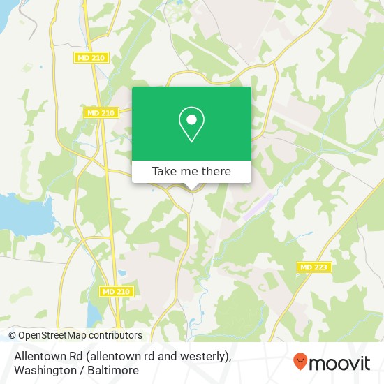 Allentown Rd (allentown rd and westerly), Fort Washington, MD 20744 map