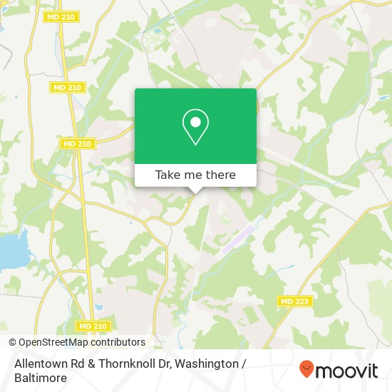 Allentown Rd & Thornknoll Dr map