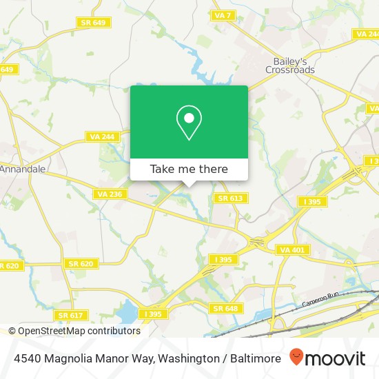 Mapa de 4540 Magnolia Manor Way, Alexandria, VA 22312
