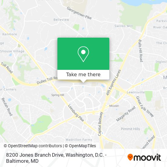 8200 Jones Branch Drive map