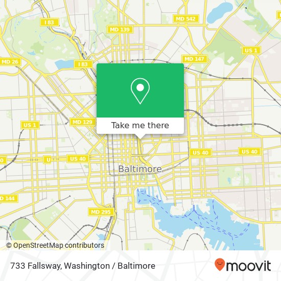 733 Fallsway, Baltimore, MD 21202 map